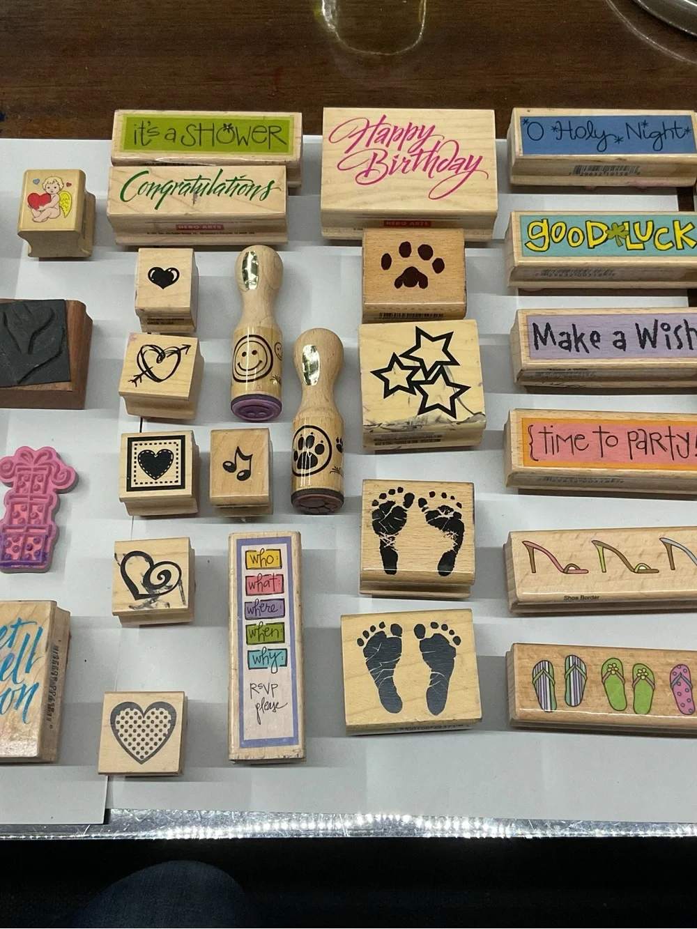 Wooden Stamp Set (Assorted 72 pcs) Scrapbooking